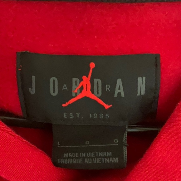 NWT Men's Red Jordan Hoodie & Joggers - Picture 5 of 16